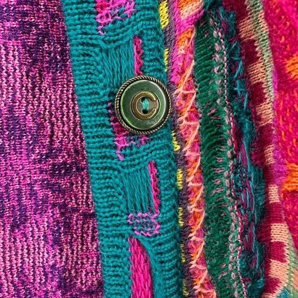 COOGI Vintage Multicolor Women's Cardigan Sweater - Picture 7 of 12